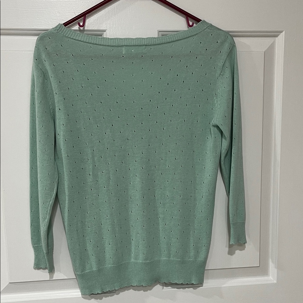 Mak B Mint Green Women's Cardigan - Picture 9 of 11